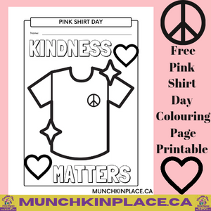Pink Shirt Day Colouring Page Printable
