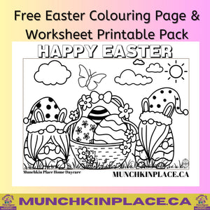 Free Easter Colouring Page and Worksheet Printable