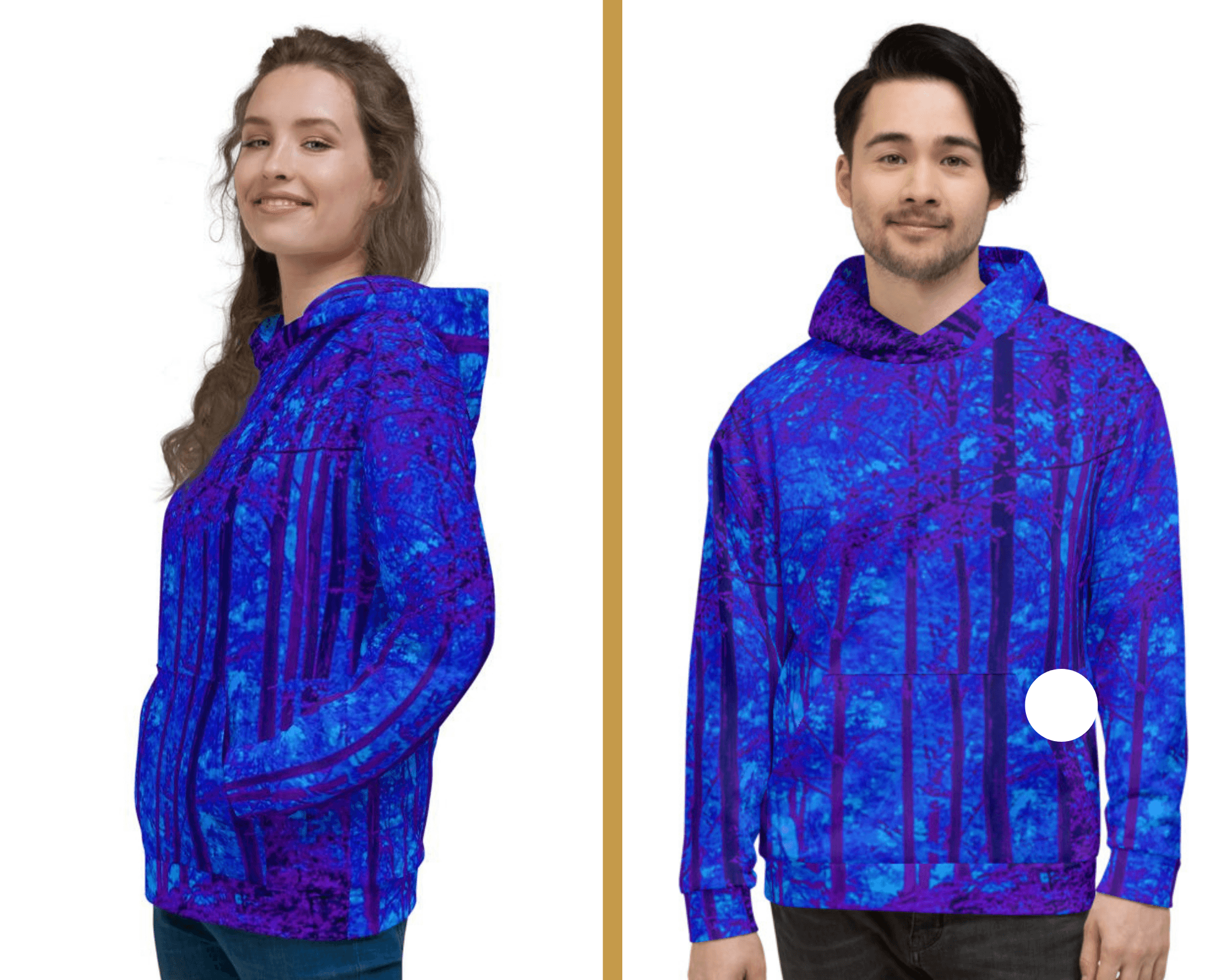 Into the Woods Mystical Blue Unisex Hoodie - Munchkin Place Shop 