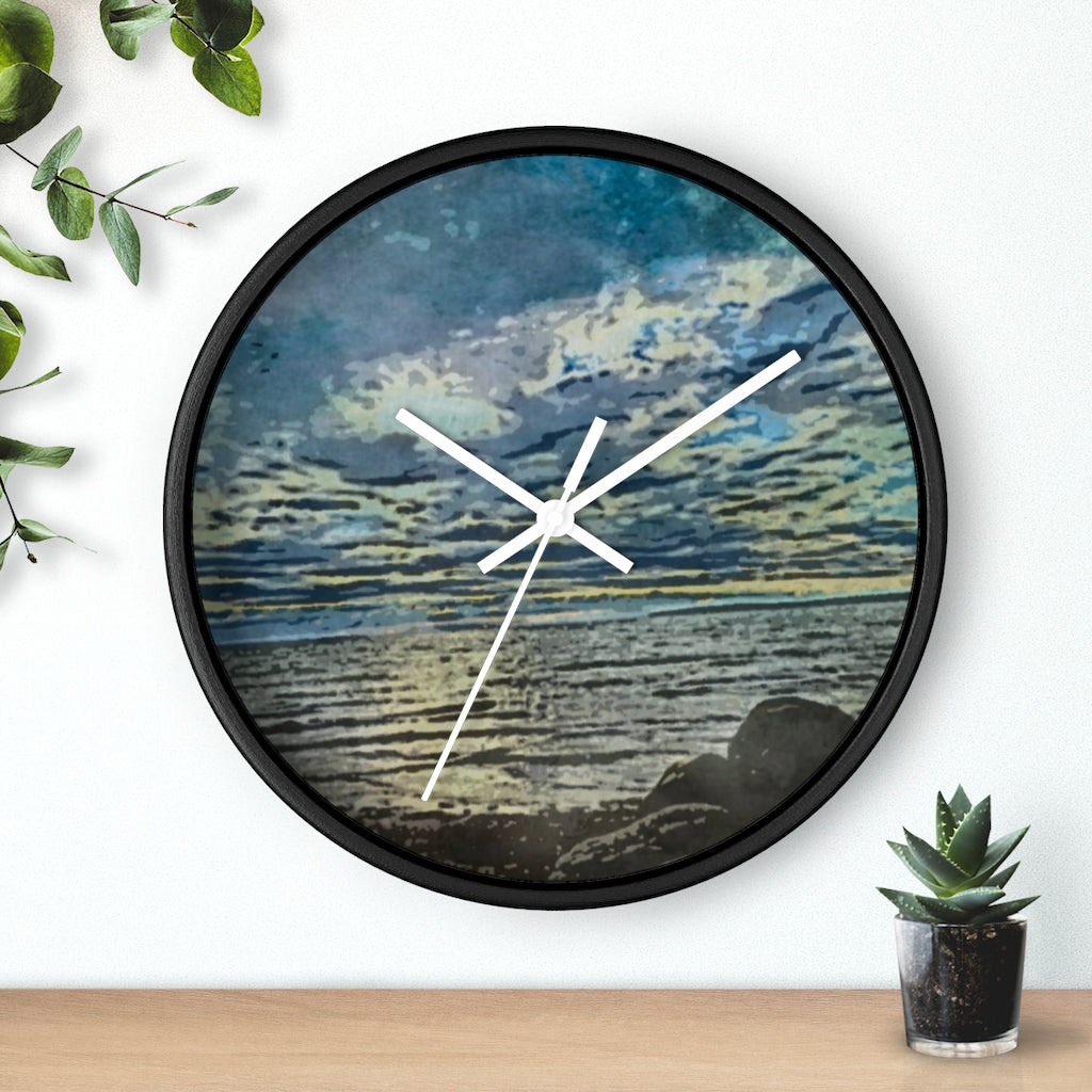 Serene Harbour Wall clock