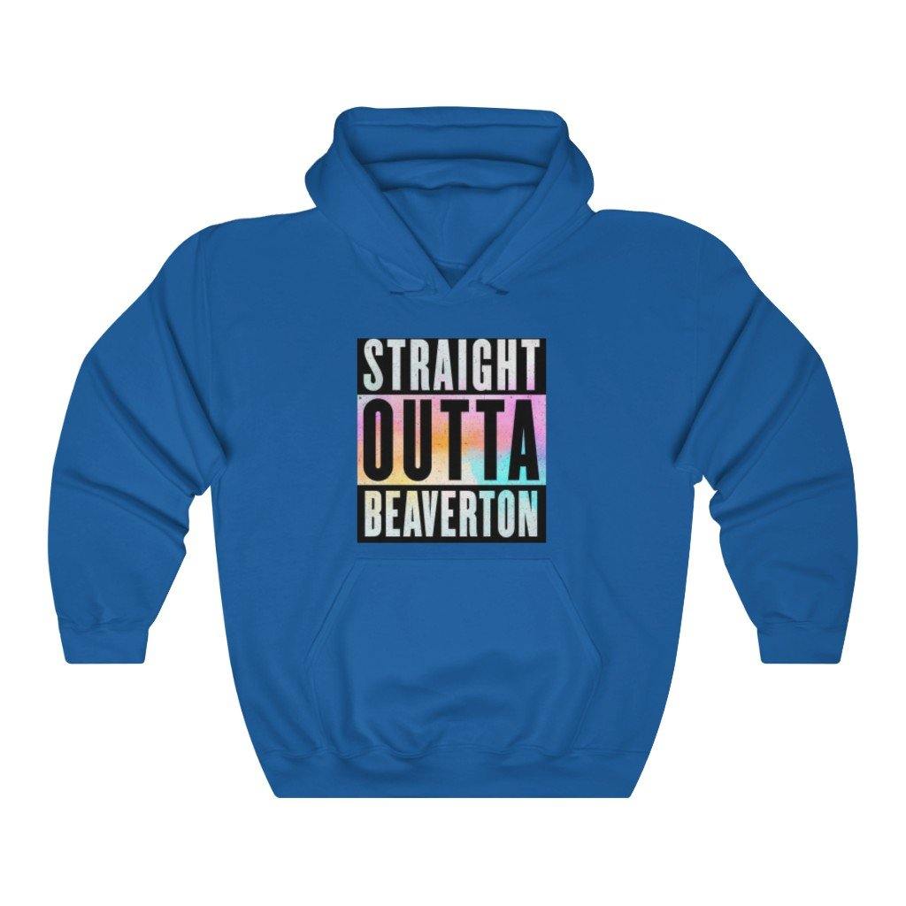 Straight Outta Beaverton Rainbow Unisex Heavy Blend™ Hooded Sweatshirt - Munchkin Place Shop 