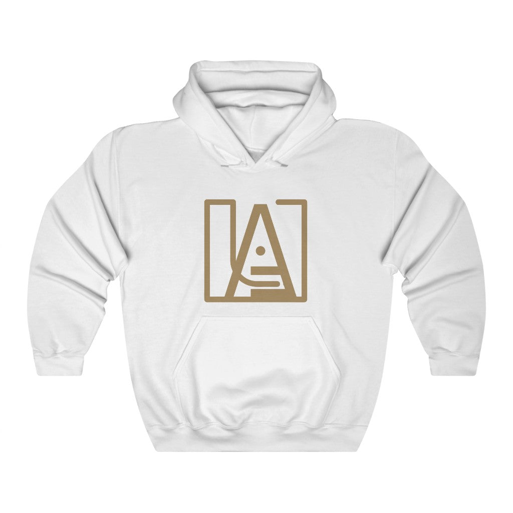 ICONIC Unisex Heavy Blend Hooded Sweatshirt in Gold