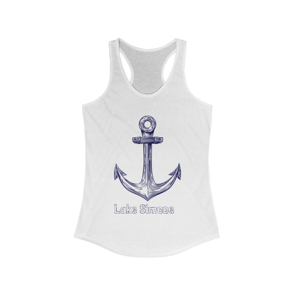 Lake Simcoe Anchor Women's Ideal Racerback Tank