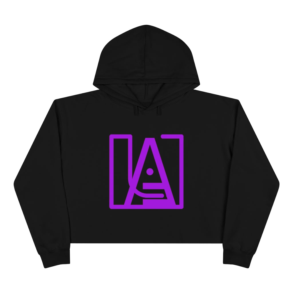 ICONIC Crop Hoodie in Purple