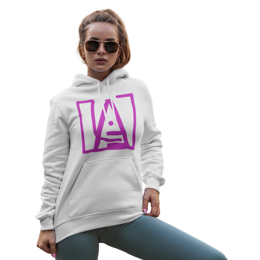 ICONIC Unisex Heavy Blend Hooded Sweatshirt in Pink