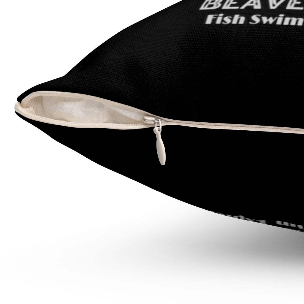 Beaverton Square Pillow in Black