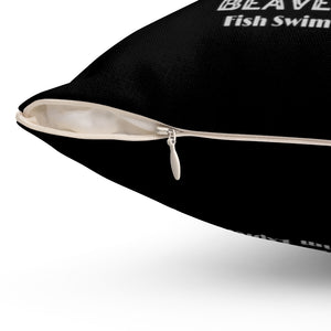 Beaverton Square Pillow in Black