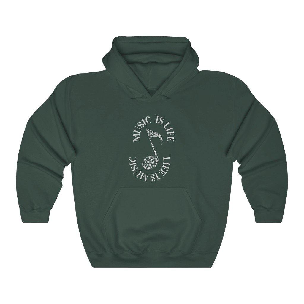 Music Is Life  Life is Music Unisex Heavy Blend™ Hooded Sweatshirt - Munchkin Place Shop 