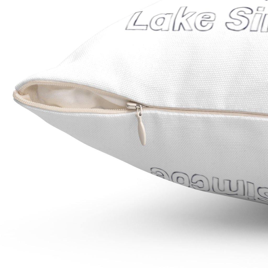 Lake Simcoe 14 by14 inch Square Pillow White - Munchkin Place Shop 
