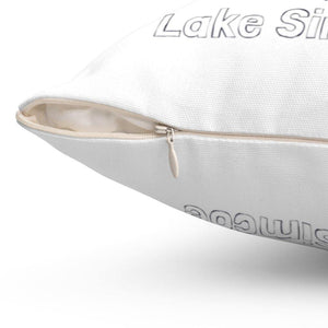 Lake Simcoe 14 by14 inch Square Pillow White - Munchkin Place Shop 