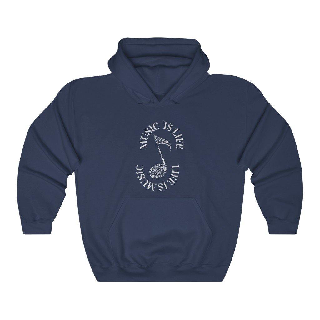 Music Is Life  Life is Music Unisex Heavy Blend™ Hooded Sweatshirt - Munchkin Place Shop 