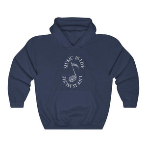 Music Is Life  Life is Music Unisex Heavy Blend™ Hooded Sweatshirt - Munchkin Place Shop 