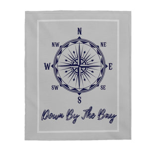 Down By The Bay Grey Velveteen Plush Blanket - Munchkin Place Shop 