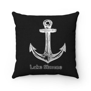 Lake Simcoe 14 by 14 inch Square Pillow Black - Munchkin Place Shop 