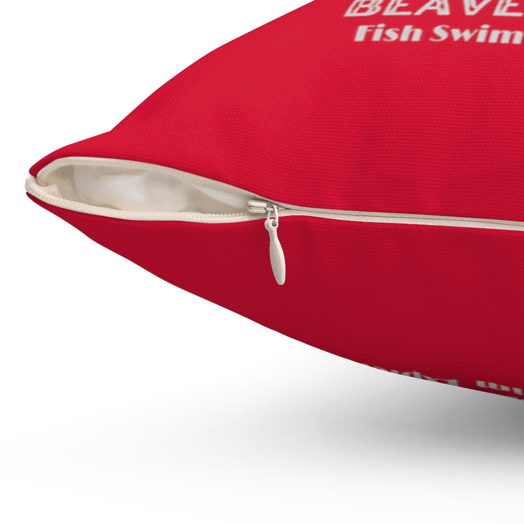 Beaverton Square Pillow in Red