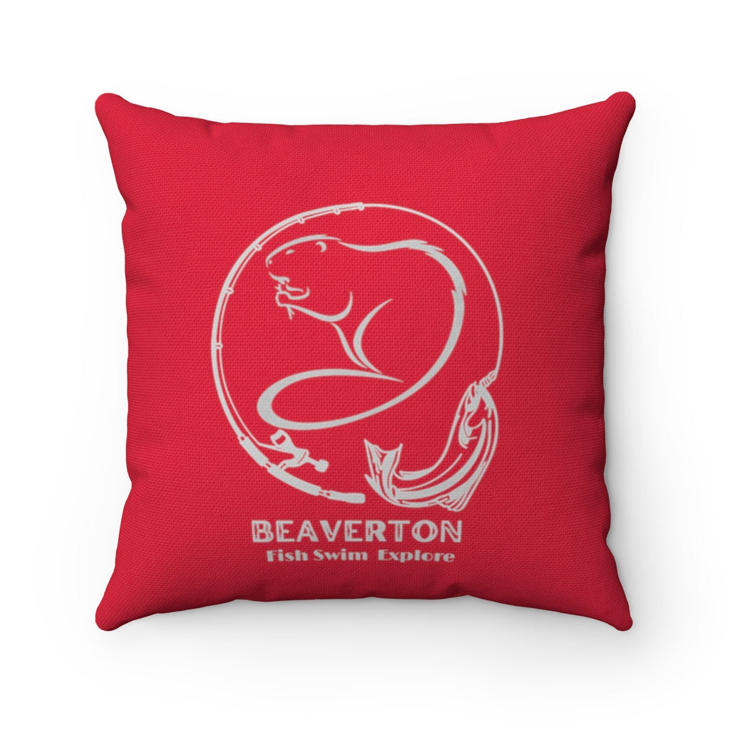 Beaverton Square Pillow in Red
