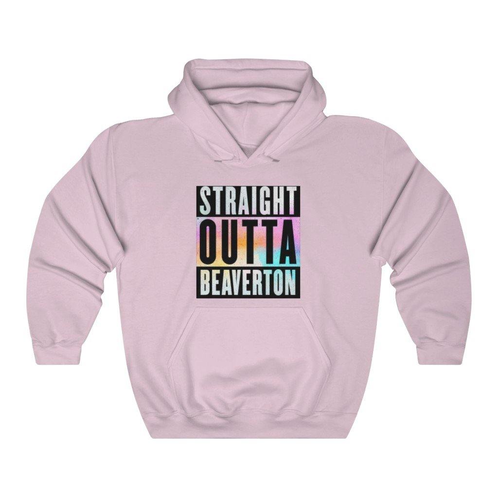 Straight Outta Beaverton Rainbow Unisex Heavy Blend™ Hooded Sweatshirt - Munchkin Place Shop 