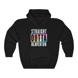 Straight Outta Beaverton Rainbow Unisex Heavy Blend™ Hooded Sweatshirt - Munchkin Place Shop 