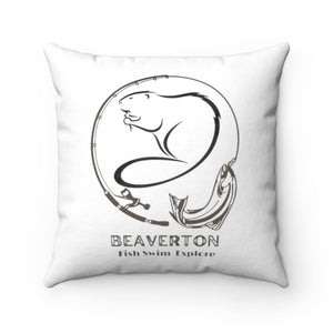 Beaverton Square Pillow in White