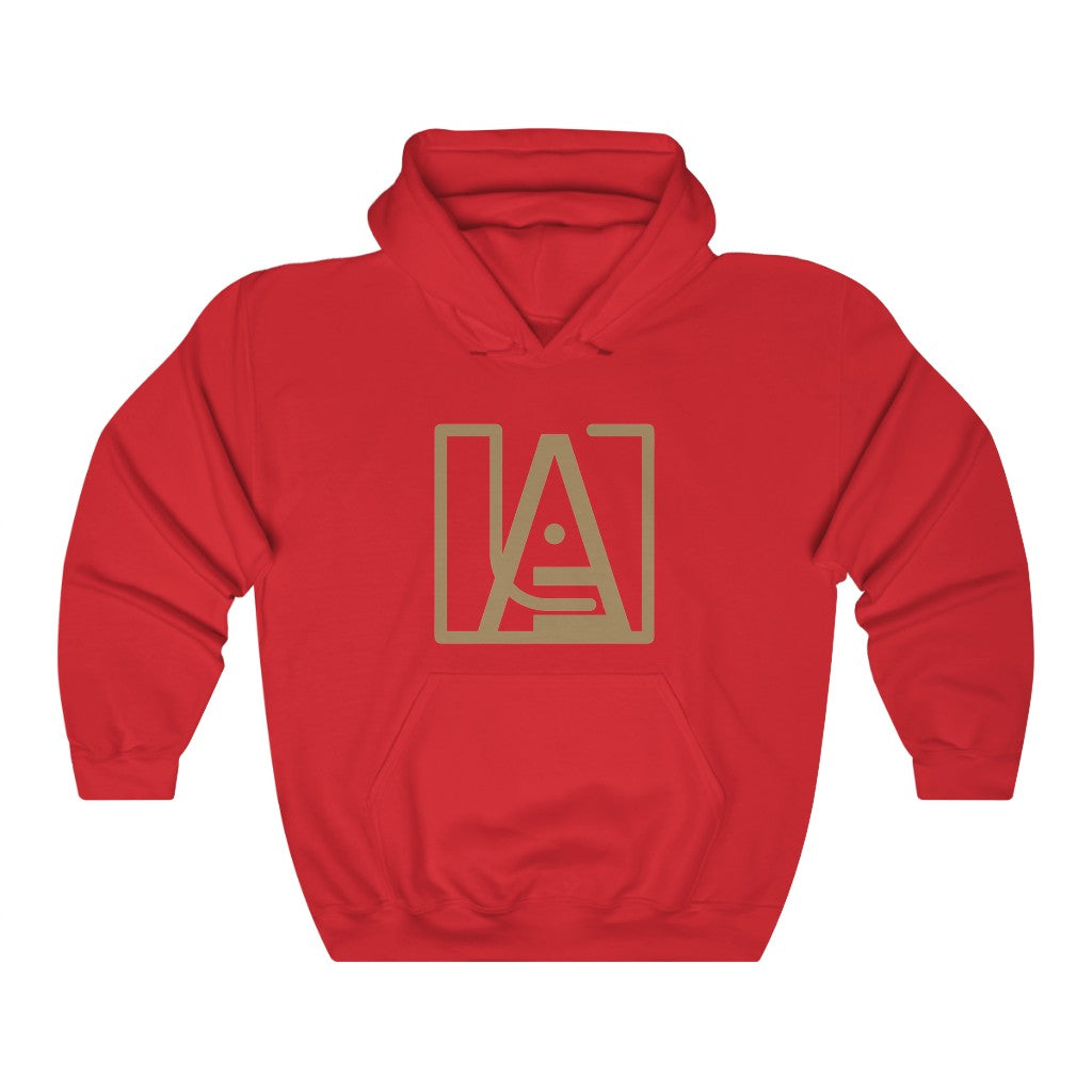 ICONIC Unisex Heavy Blend Hooded Sweatshirt in Gold