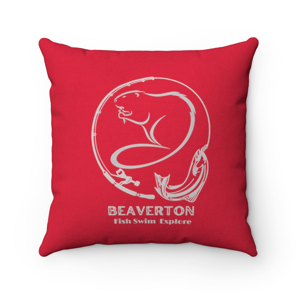 Beaverton Square Pillow in Red