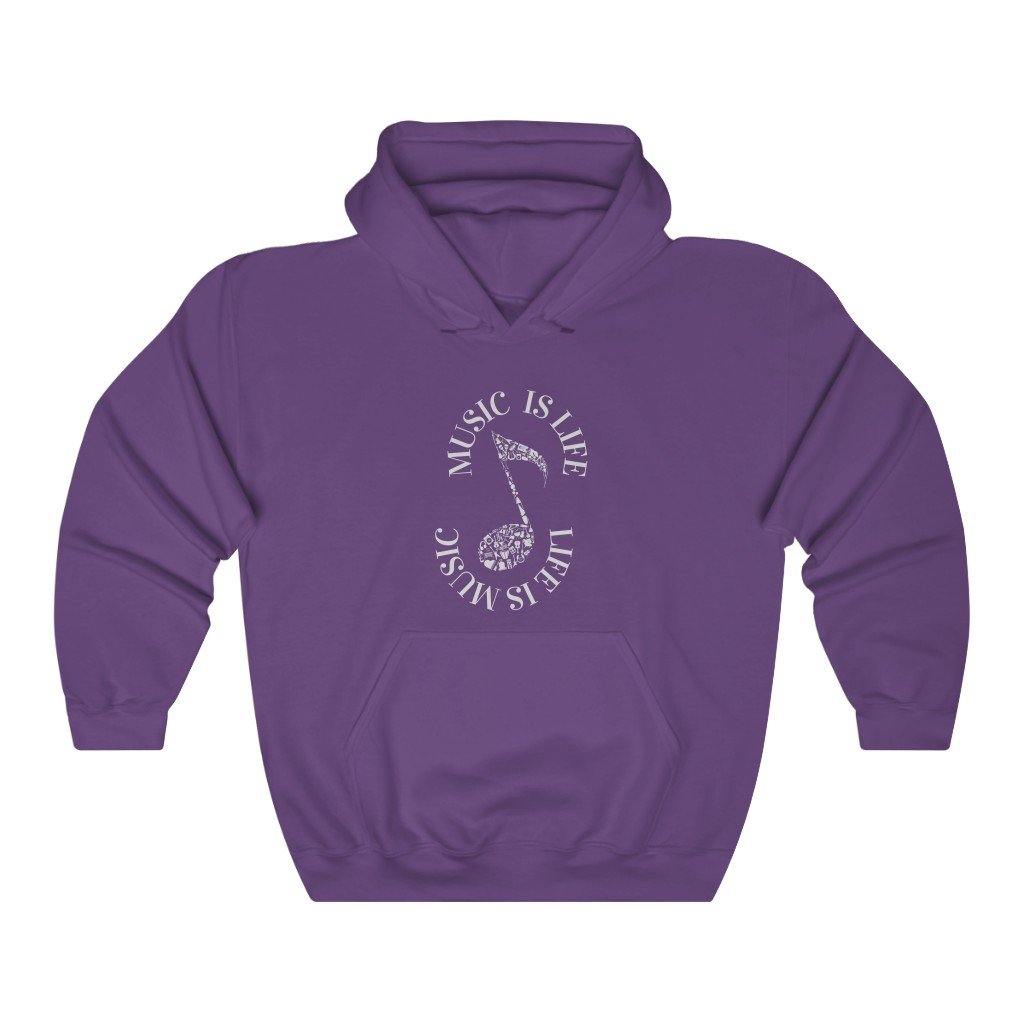 Music Is Life  Life is Music Unisex Heavy Blend™ Hooded Sweatshirt - Munchkin Place Shop 