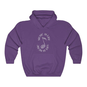Music Is Life  Life is Music Unisex Heavy Blend™ Hooded Sweatshirt - Munchkin Place Shop 