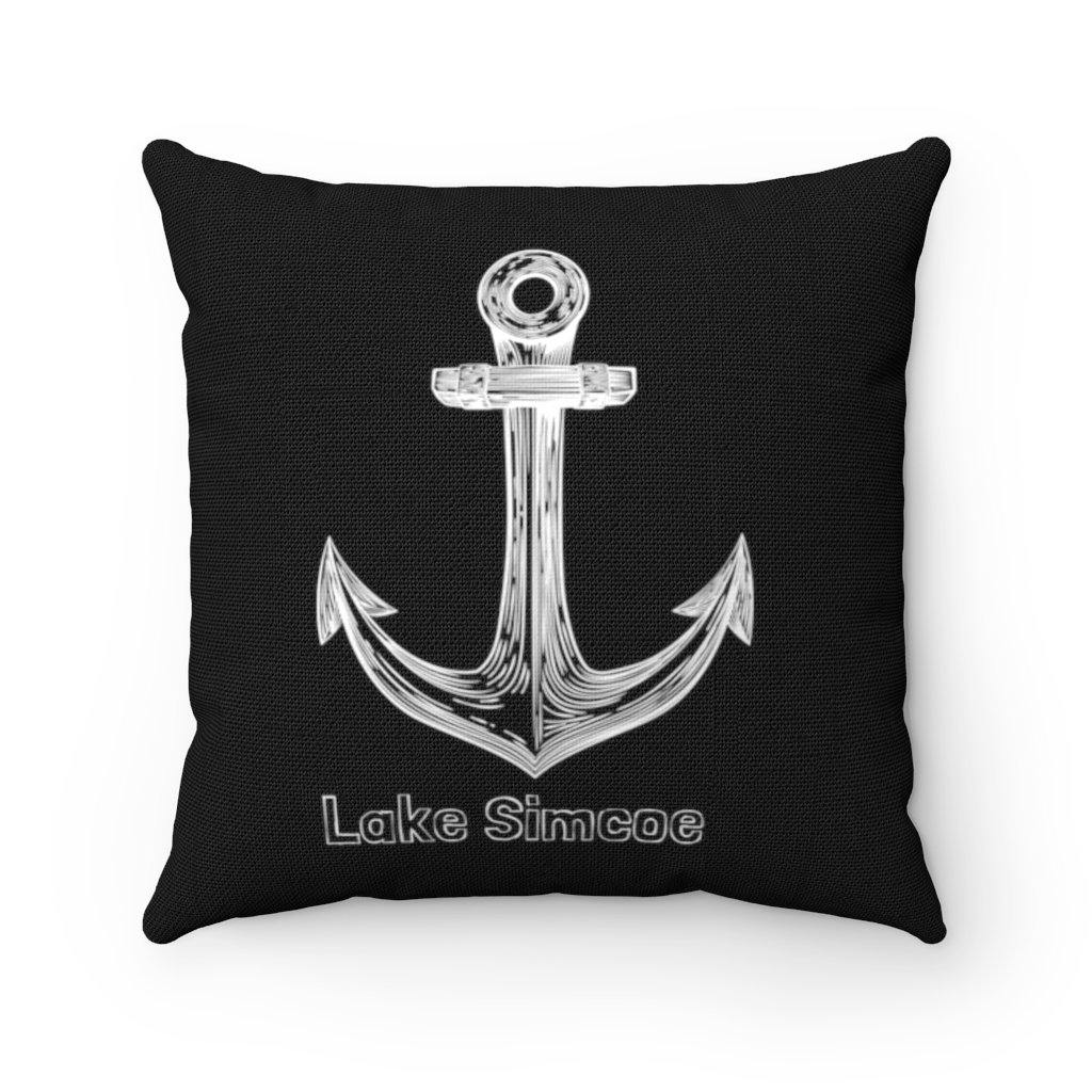 Lake Simcoe 14 by 14 inch Square Pillow Black - Munchkin Place Shop 
