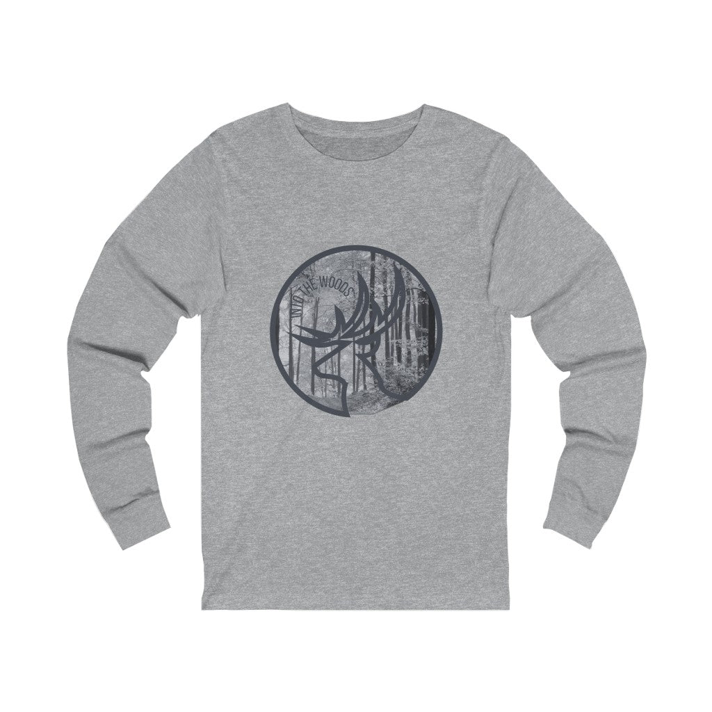 Into the Woods Grey Forest Unisex Jersey Long Sleeve Tee