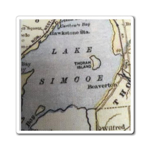 Map of Lake Simcoe Magnet 3 Inches by 3 Inches