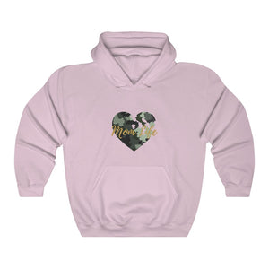 Mom Life ™ Camo Heart Hooded Sweatshirt