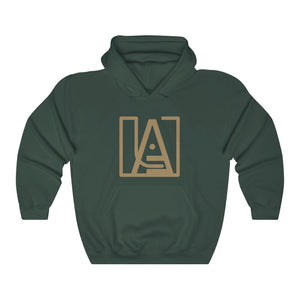 ICONIC Unisex Heavy Blend Hooded Sweatshirt in Gold