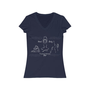 Mind Body Transcendental Yoga Women's Jersey Short Sleeve V-Neck Tee