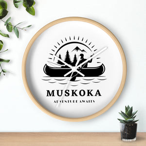 Muskoka Adventure Awaits ll Wall clock