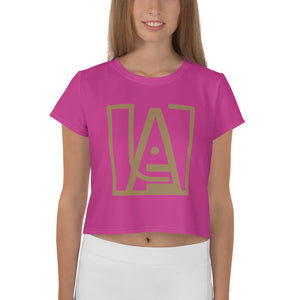 ICONIC Crop Tee in Hot Pink