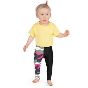ICONIC Pink and Green Camo Kid's Leggings
