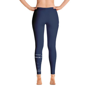 Lake Simcoe Anchor Navy Leggings - Munchkin Place Shop 