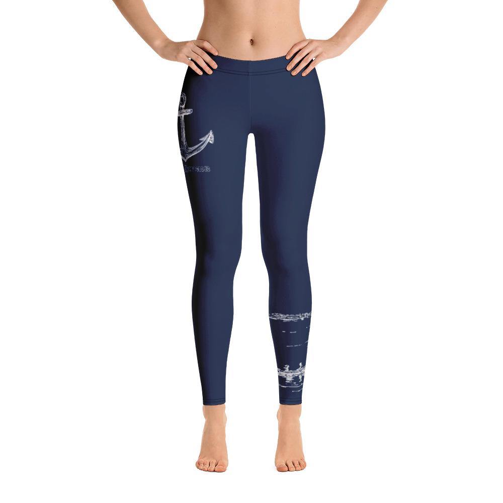 Lake Simcoe Anchor Navy Leggings - Munchkin Place Shop 