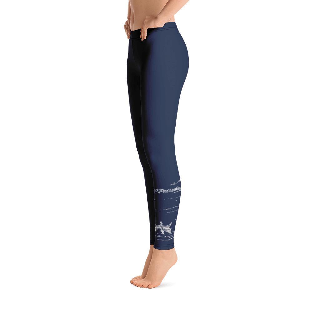 Lake Simcoe Anchor Navy Leggings - Munchkin Place Shop 