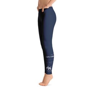 Lake Simcoe Anchor Navy Leggings - Munchkin Place Shop 