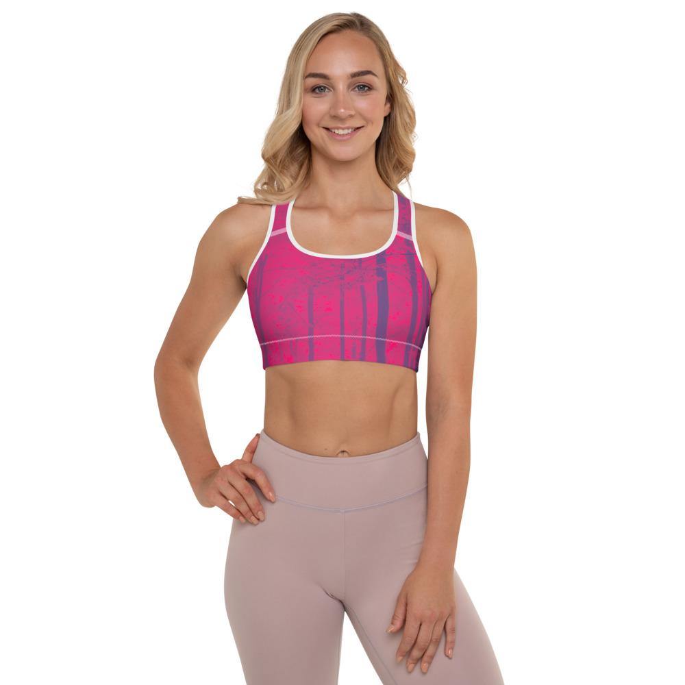 Into The Woods Hot Pink Padded Sports Bra - Munchkin Place Shop 