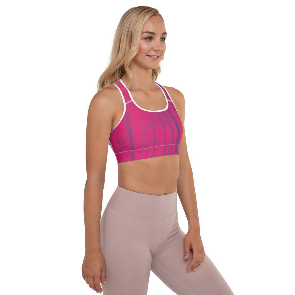Into The Woods Hot Pink Padded Sports Bra