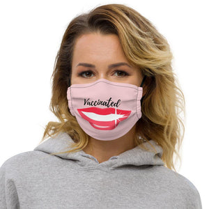 Vaccinated Lipstick Smile Premium face mask - Munchkin Place Shop 