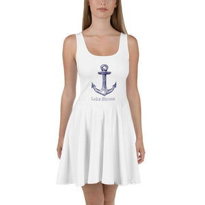 Lake Simcoe Anchor White Skater Dress - Munchkin Place Shop 