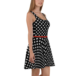 Polka Dot Black and White Skater Dress