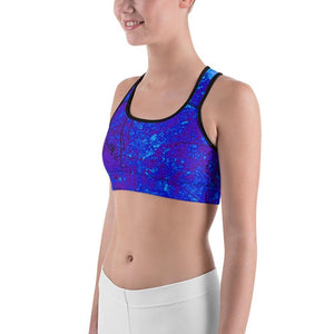 Into The Woods Mystical Blue Sports bra - Munchkin Place Shop 