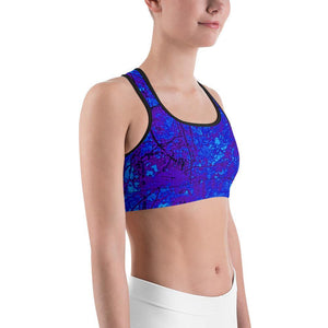 Into The Woods Mystical Blue Sports bra - Munchkin Place Shop 