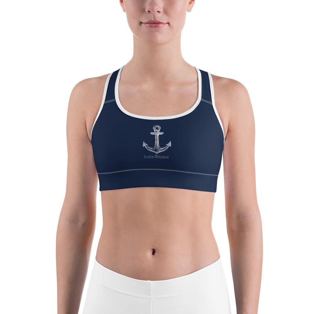 Lake Simcoe Anchor Navy Sports bra - Munchkin Place Shop 