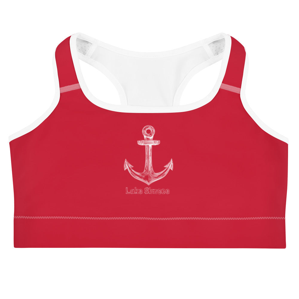 Lake Simcoe Sports bra in Red