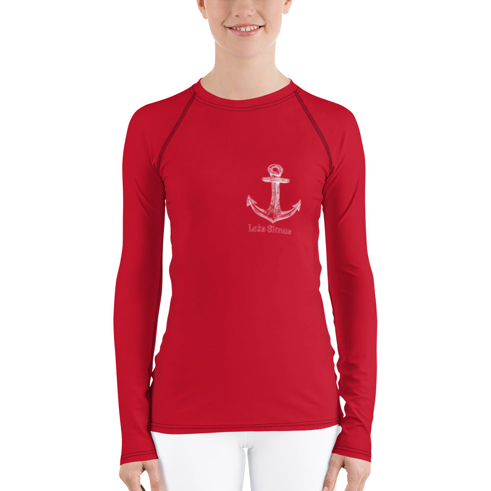 Lake Simcoe Women's Longsleeve in Red